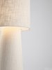 Lampa podłogowa stojąca lniana abażurowa biała rystykalna boho industrialna Luces Exclusivas